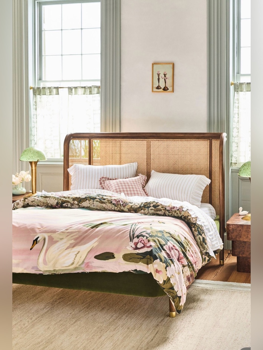 Anthropologie Organic Cotton Printed Percale Duvet Collection, Queen